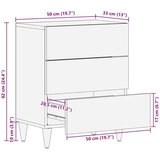 vidaXL Nočna omarica Svetlo rjava 50 x 33 x 60 cm trden mangov les | Shoptok.si