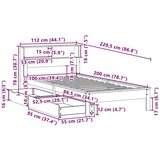 vidaXL Knjižna postelja brez vzmetnice bela 100x200 cm trdna borovina | Shoptok.si