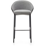 Kave Home Črno-siv barski stol (višina sedeža 77 cm) Eamy – | Shoptok.si