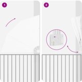 vidaXL Zaslon za zasebnost na balkonu Bela 140 x 140 cm blago | Shoptok.si