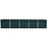vidaXL Povišena vrtna gredica od pocinčanog čelika 400x80x45 cm zelena | shoptok.hr