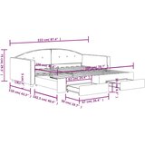  Dnevni krevet na razvlačenje s ladicama plavi 100x200 cm baršun | shoptok.hr