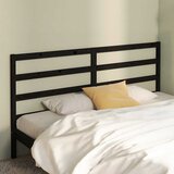  Uzglavlje za krevet crno 206 x 4 x 100 cm od masivne borovine | shoptok.hr