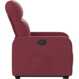  Naslonjač na podizanje od tkanine crvena boja vina | shoptok.hr