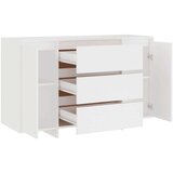 vidaXL komoda s 3 predali bela 120x41x75 cm iverna plošča | Shoptok.si
