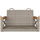  Klupa za ljuljanje siva 63x62x40 cm od poliratana | Eponuda.com