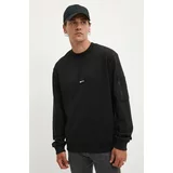 KARL LAGERFELD JEANS Bombažen pulover moški, črna barva, 245D1803