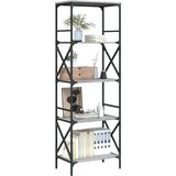 vidaXL Knjižna omara 5-nadstropna siva sonoma 59x35x171 cm inž. les | Shoptok.si