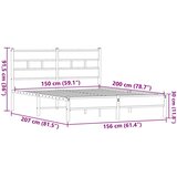  Okvir kreveta bez madraca smeđi hrast 150x200 cm izrađeno drvo | shoptok.hr