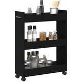  Cabinet s kotačem Crni hrast 60 x 22 x 79 cm | shoptok.hr