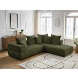 Bobochic Paris Zelena kotna sedežna garnitura iz šenilje (desni kot/v obliki črke L) Whesley – | Shoptok.si