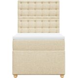  Krevet s oprugama i madracem krem 90 x 190 cm od tkanine | shoptok.hr