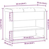  Klupa za cipele obrtnički hrast 62x32x50 cm izrađeno drvo | Eponuda.com