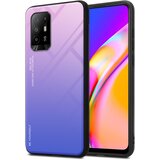 Cadorabo Ohišje, združljiv z OPPO v roza - modri - dvobarvni zaščitni pokrov iz silikona TPU in hrbta iz kaljenega stekla, (20617445) | Shoptok.si