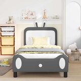  Otroški posteljni okvir z vznožjem Svetlo siva 90 x 190 cm PU, (5000104563) | Shoptok.si