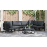 vidaXL Sjedeća garnitura za vrt 7 pcs Antracit Čelik | shoptok.hr