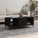 vidaXL Klubska mizica črna 102x50x40 cm inženirski les Cene