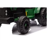 Lean Toys Akumulatorski traktor s prikolico temno zelena 24 V | Shoptok.si