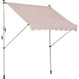 Outsunny vrtljiva zunanja tenda z ročico, teleskopskim okvirjem in nastavljivim kotom, bež, 200x150 cm, (20744496) Cene