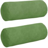 vidaXL Blazine 2 pcs Svetlo zelena Ø 15 x 40 cm Žametna tkanina, (5000083855) | Shoptok.si