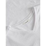 Reserved - Slim majica kratkih rukava s V-izrezom - bijela | shoptok.hr