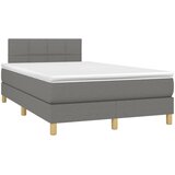  box spring s madracem LED tamnosivi 120 x 200 cm tkanina | shoptok.hr