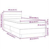 Box spring postelja z vzmetnico temno modra 80x220 cm žamet, (21791507) | Shoptok.si