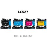  Komplet kompatibilnih kartuš za Brother LC527 za MFC-J4350DW, MFC-J4550DW, MFC-J6760DW, MFC-J6960DW, MFC-J6975DW, MFC-J6977DW – BK/C/M/Y, 4 kos Cene