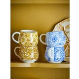 Bloomingville Modro-oranžne skodelice v kompletu za espresso 4 ks iz kamenine 155 ml Milton – | Shoptok.si
