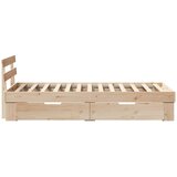  Krevetna konstrukcija Prirodna 90 x 190 cm Čvrsto borovo drvo | shoptok.hr