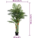  Umjetna palma s 3 debla zelena 180 cm PP | Eponuda.com