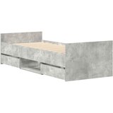  Okvir kreveta s uzglavljem i podnožjem boja betona 100 x 200 cm | Eponuda.com