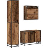  Set namještaja za kupaonicu 3 pcs Staro drvo Konstruirano drvo | shoptok.hr