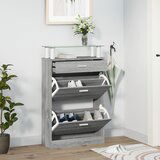 The Living Store Omarica za čevlje siva sonoma 63x24x104 cm inženirski les - Omarica Za Čevlje, (21657011) | Shoptok.si