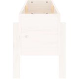  Povišena vrtna gredica bijela 101 x 30 x 38 cm masivna borovina | Eponuda.com