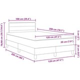  Postelja boxspring z vzmetnico Modra 120 x 200 cm blago | Shoptok.si