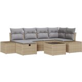  Set od 7 vrtnih kauča s jastučićima bež poli ratan | shoptok.hr
