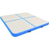  Napihljiva gimnastična podloga s tlačilko 200x200x20 cm modra | Shoptok.si