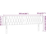  Uzglavlje s ušima krem 203x23x78/88 cm od tkanine | shoptok.hr