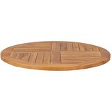 vidaXL Stolna ploča od masivne tikovine okrugla 2,5 cm 80 cm | shoptok.hr