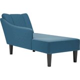 vidaXL Počivaljka od baršun s rukonaslonom plava | shoptok.hr