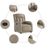  Naslonjač na podizanje od umjetne kože boja cappuccina | shoptok.hr