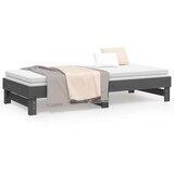  Izvlečna dnevna postelja siva 2x(80x200) cm trdna borovina, (20727000) | Shoptok.si