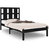  Posteljni okvir črn iz trdne borovine 100x200 cm, (20684420) | Shoptok.si