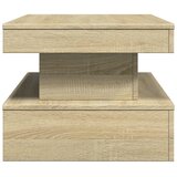  Stolić za kavu s LED svjetlima boja hrasta 90 x 50 x 40 cm | shoptok.hr