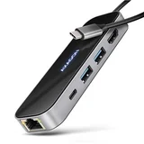 HMC-6GLN USB-C 5Gbps GLASS 6in1 hub