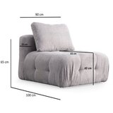 Atelier Del Sofa amaris O1 light grey 1-Seat sofa u