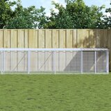 vidaXL Kavez za kokoši s krovom svjetlosivi 803x98x90 cm čelični Cijene