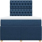 vidaXL Krevet s oprugama i madracem plavi 120 x 190 cm od tkanine | shoptok.hr