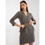 Och Bella Dress-TW-SK-BL-1011.17-khaki Cijene